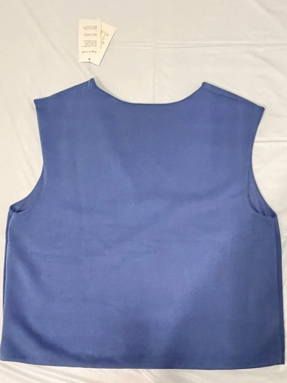 A New Day Women's Sandwash Blue Sleeveless Vest - Size XL - NWT - Picture 5 of 6